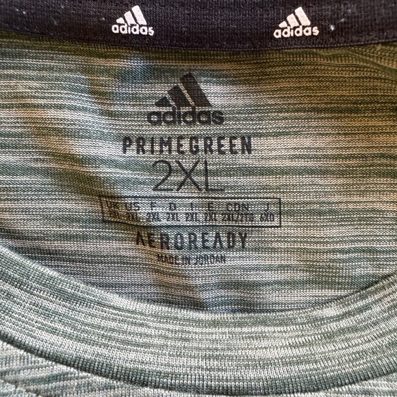 ADIDAS PRIME GREEN AERO READY Men’s Short Sleeve V Neck Shirt. Size. 2XL - Picture 3 of 6